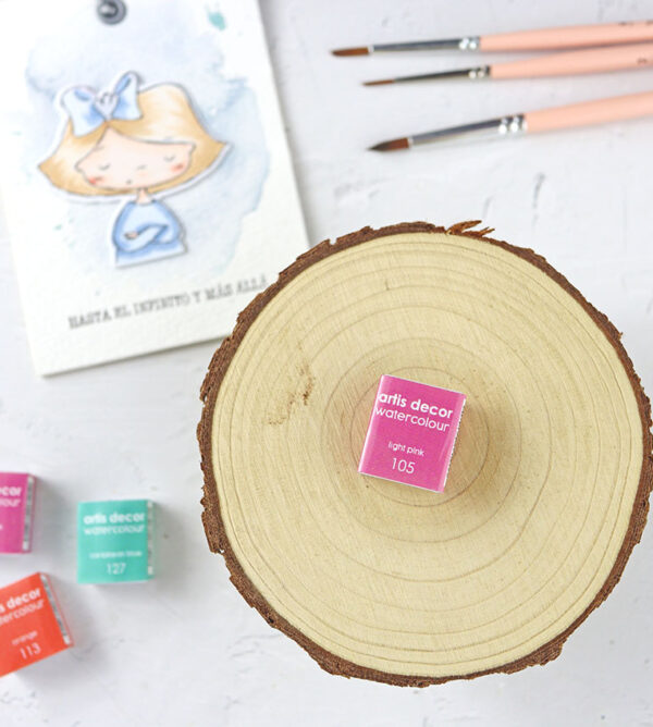 1/2 godet acuarela Light Pink Artis Decor