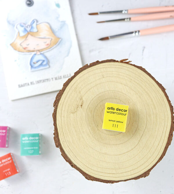 1/2 godet acuarela Lemon Yellow Artis Decor
