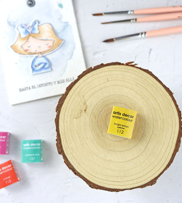 1/2 godet acuarela Bright Lemon Yellow Artis Decor