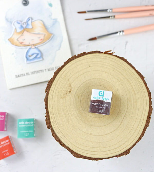 1/2 godet acuarela Raw Sienna Artis Decor