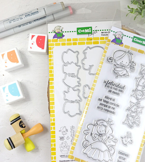Set de sellos+troquel Viaje a la felicidad de ClearMi