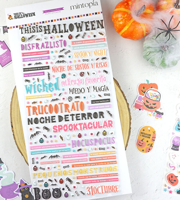 Pegatinas puffy Frases This is Halloween de Mintopía