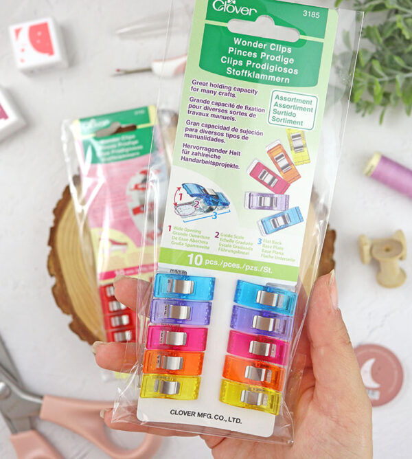 Set de 10 pinzas Colores para costura de Clover
