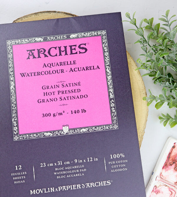 Papel para acuarela Grano Satinado de Arches