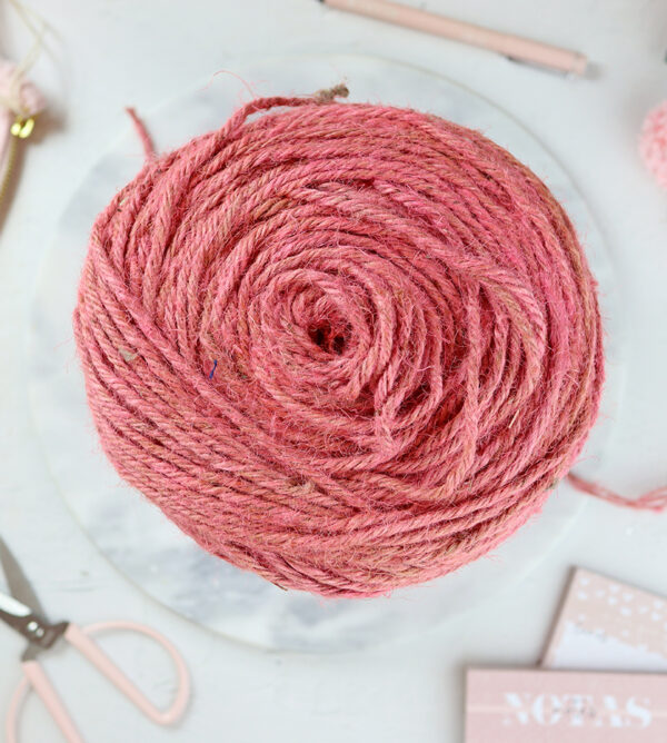 Cordón de yute Rosa grueso