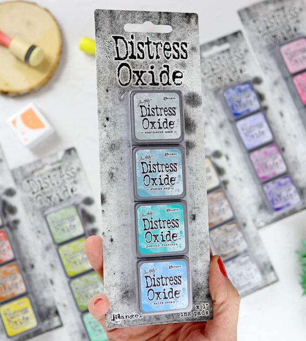 Kit mini tintas Azules Distress Oxide de Ranger
