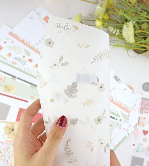 Papel vegetal Flores Beige de Cocoloko
