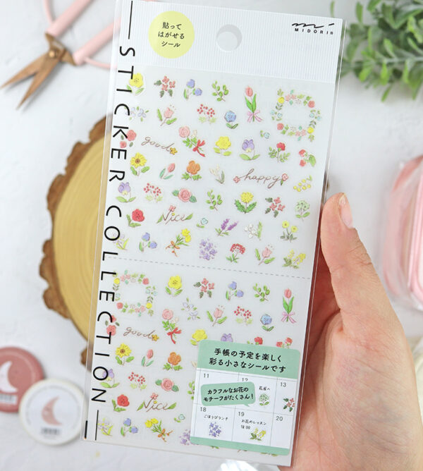 Pegatinas para agenda Flores de Midori