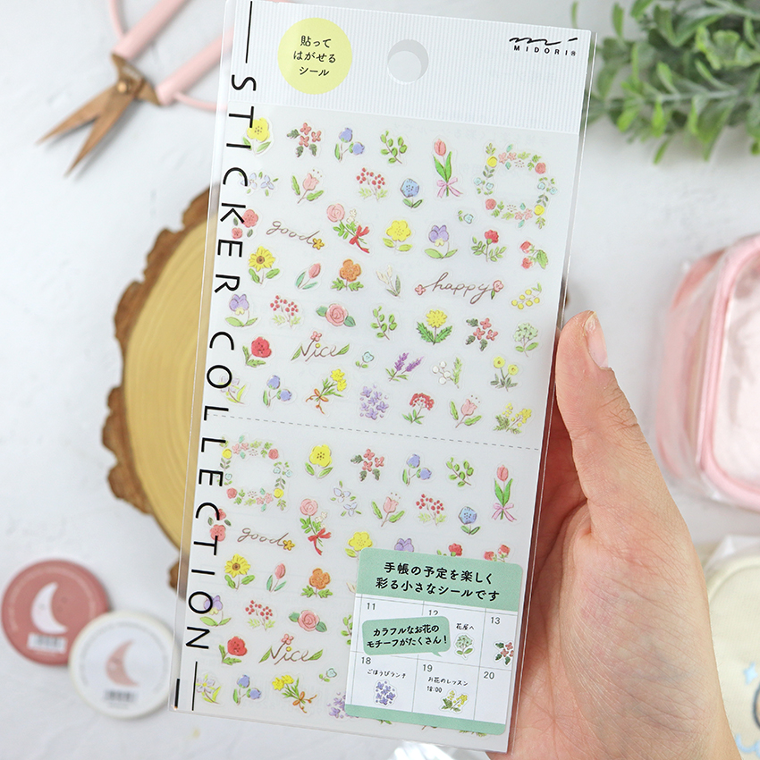 Pegatinas para agenda Flores de Midori