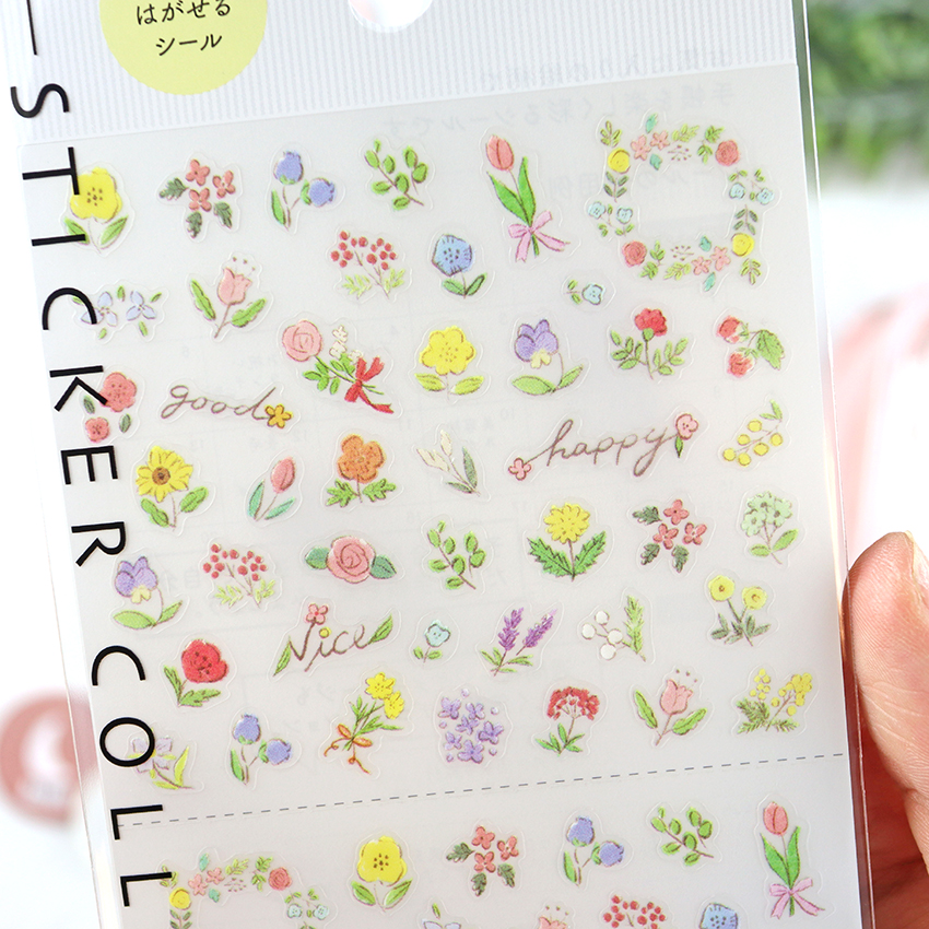 Pegatinas para agenda Flores de Midori - Imagen 2