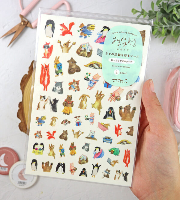 Pegatinas para agenda Animales de Midori
