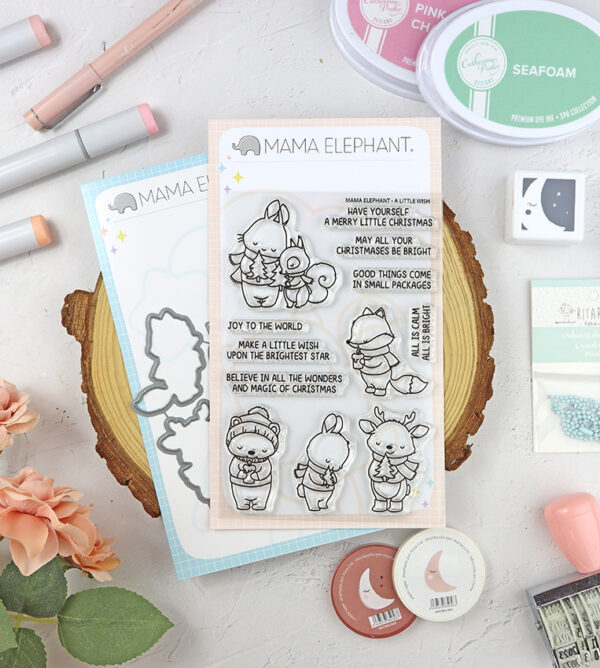 Set de sellos+troquel A Little Wish de Mama Elephant
