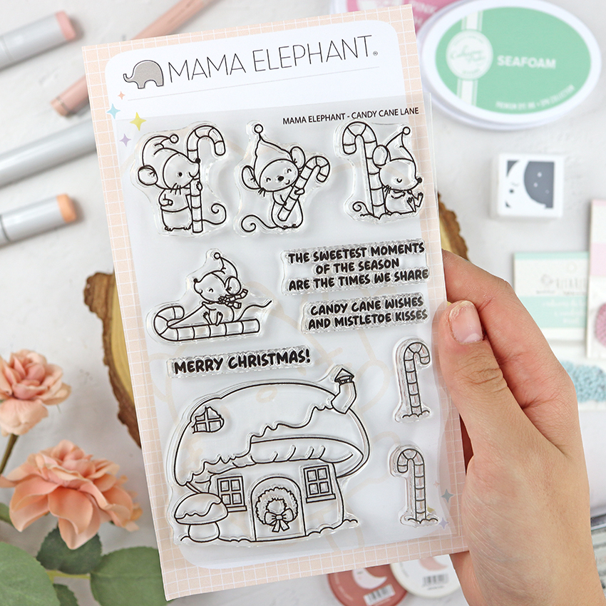 Set de sellos+troquel Candy Cane Lane de Mama Elephant - Imagen 2