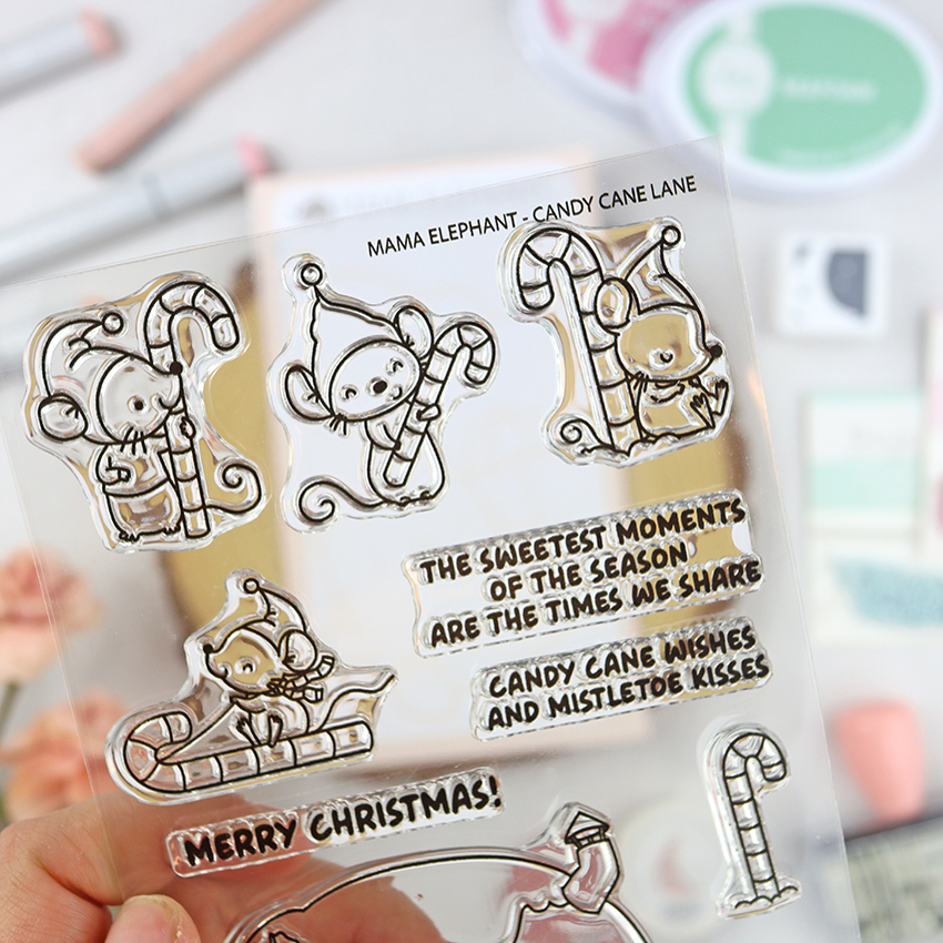 Set de sellos+troquel Candy Cane Lane de Mama Elephant - Imagen 3