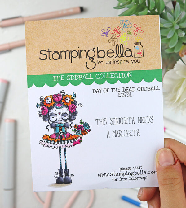 Sello Oddball Day of the Dead de Stamping Bella