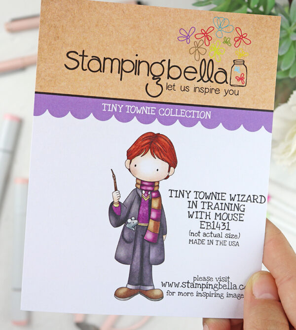 Sello Tiny Townie Wizard in Training with Mouse de Stamping Bella