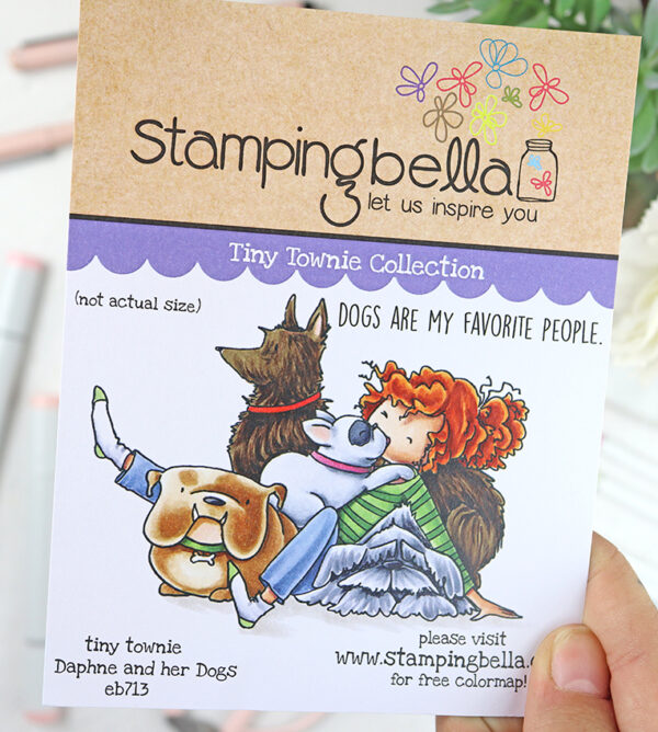Sello Daphne and her Dogs de Stamping Bella