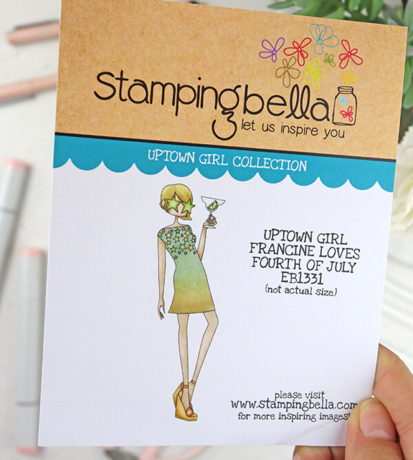 Sello Uptown Girl Francine loves 4th of July de Stamping Bella
