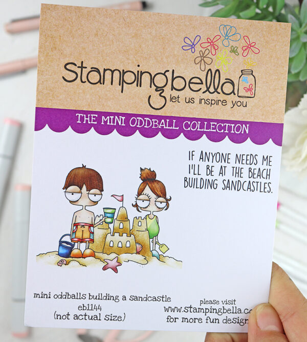 Sello Mini Odball Building a Sandcastle de Stamping Bella