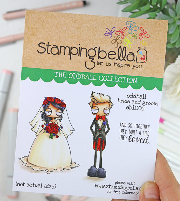 Sello Oddball Bride and Groom de Stamping Bella