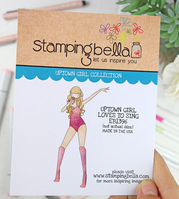 Sello Uptown Girl Loves to sing de Stamping Bella