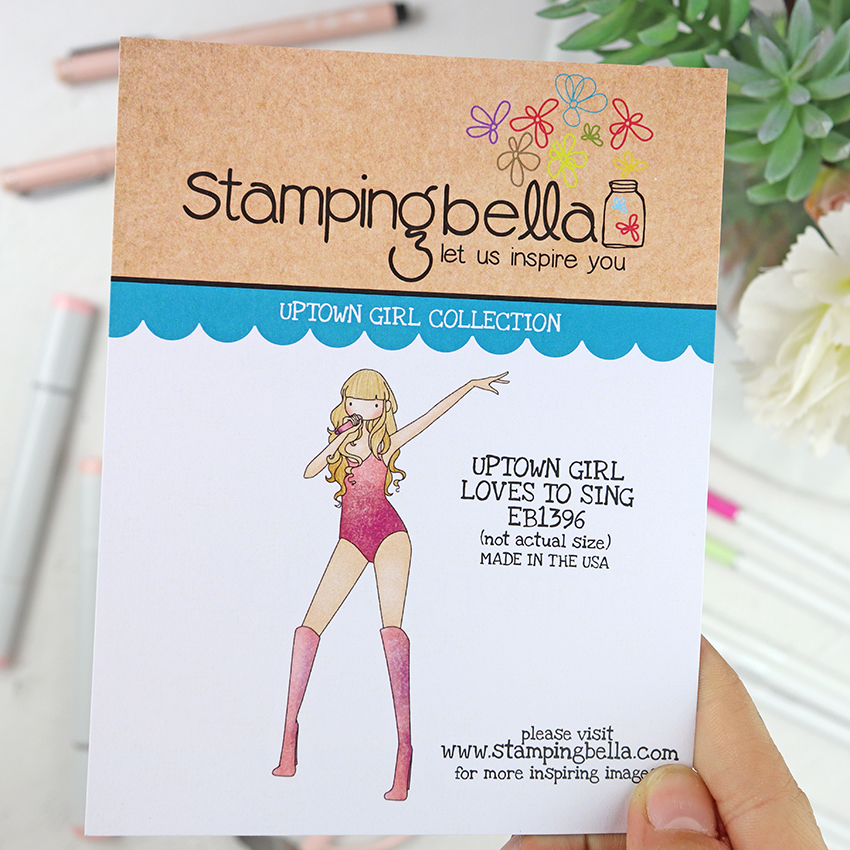 Sello Uptown Girl Loves to sing de Stamping Bella