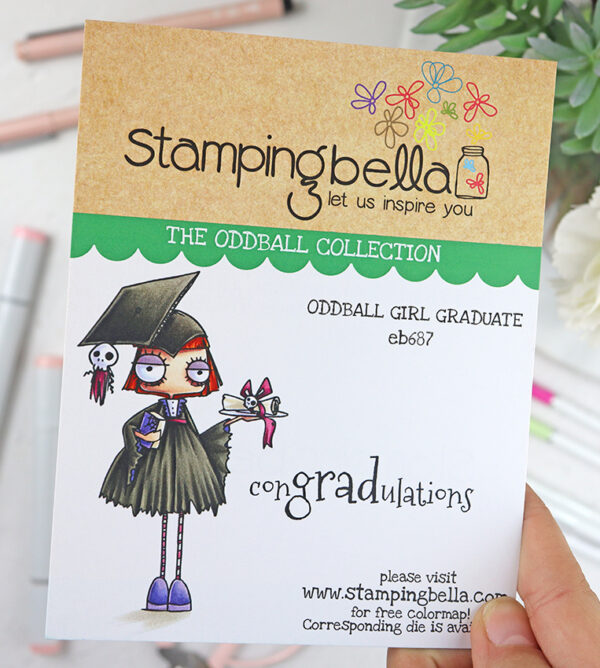 Sello Oddball Girl Graduate de Stamping Bella