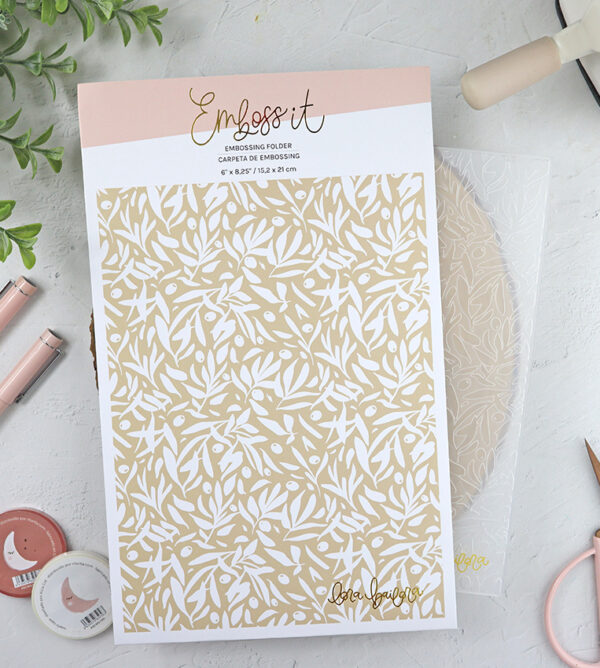 Carpeta de emboss Olivo de Lora Bailora
