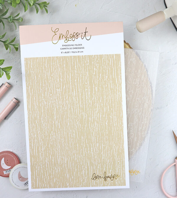 Carpeta de emboss Madera de Lora Bailora