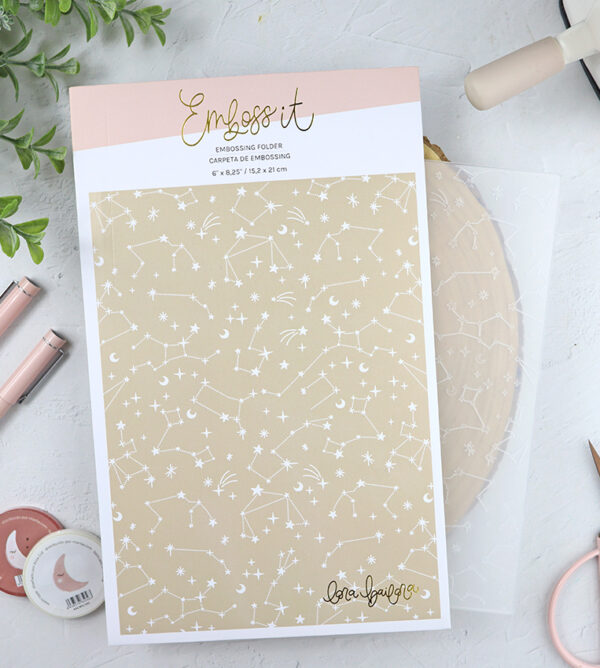 Carpeta de emboss Perseidas de Lora Bailora