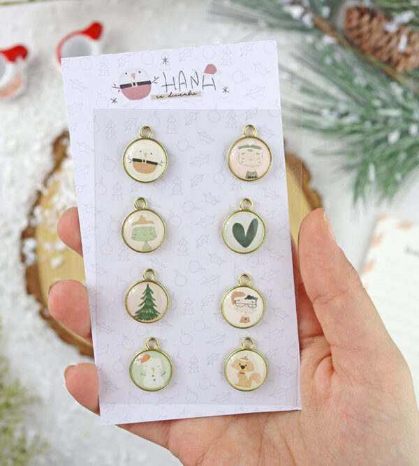MINI charms metálicos Ohana en Diciembre de Alúa Cid