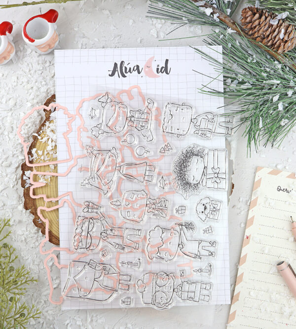 Set de sellos con troquel Kalikimaka de Alúa Cid