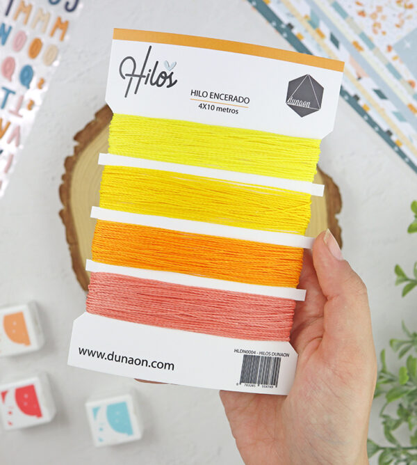 Set de hilos Amarillo para encuadernación de Dunaon