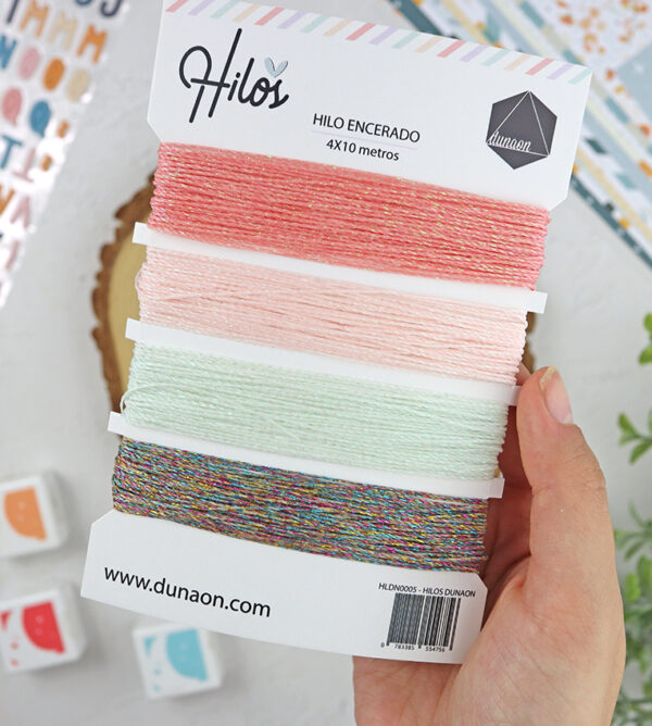 Set de hilos Glitter para encuadernación de Dunaon