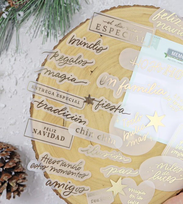 Troquelados vellum con foil Memory Lane de Lora Bailora