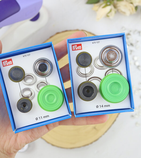 Set de herramientas para ojales con arandelas 11 y 14 mm de Prym