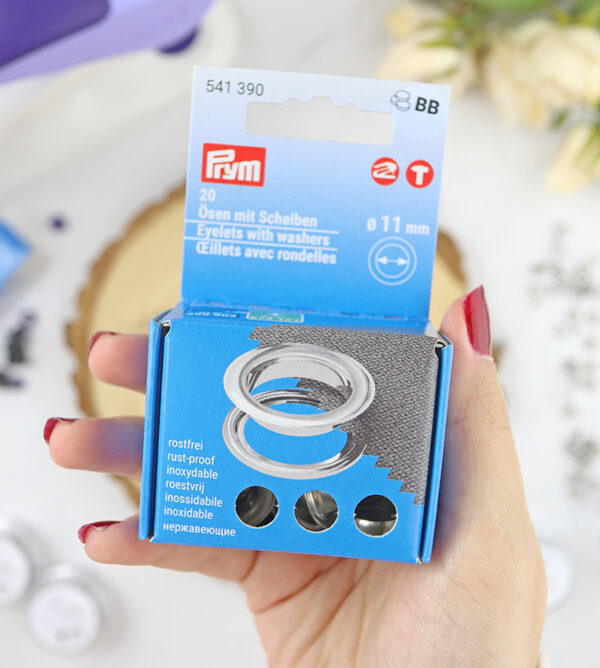 Set de 20 Ojales con Arandelas 11 mm de Prym