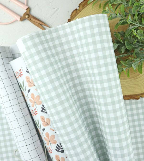 Papel laminado XXL Vichy Menta | Alúa Cid