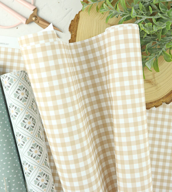 Papel laminado XXL Vichy Mostaza | Alúa Cid