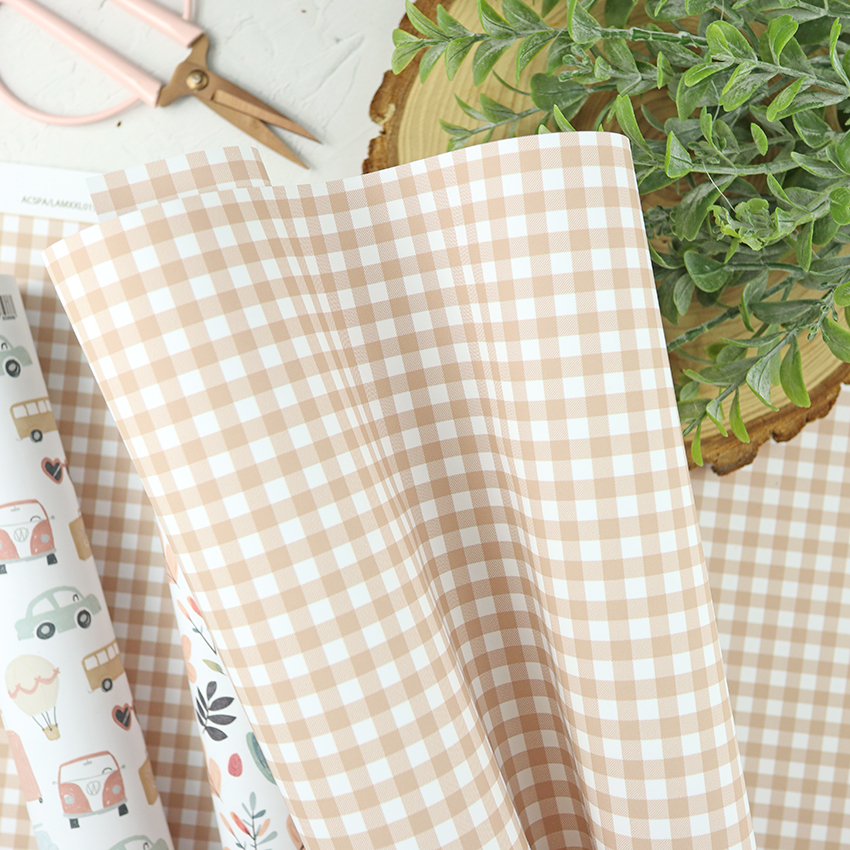 Papel laminado XXL Vichy Tostado | Alúa Cid
