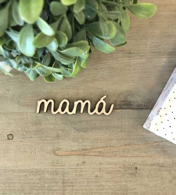 Adorno de madera Mamá