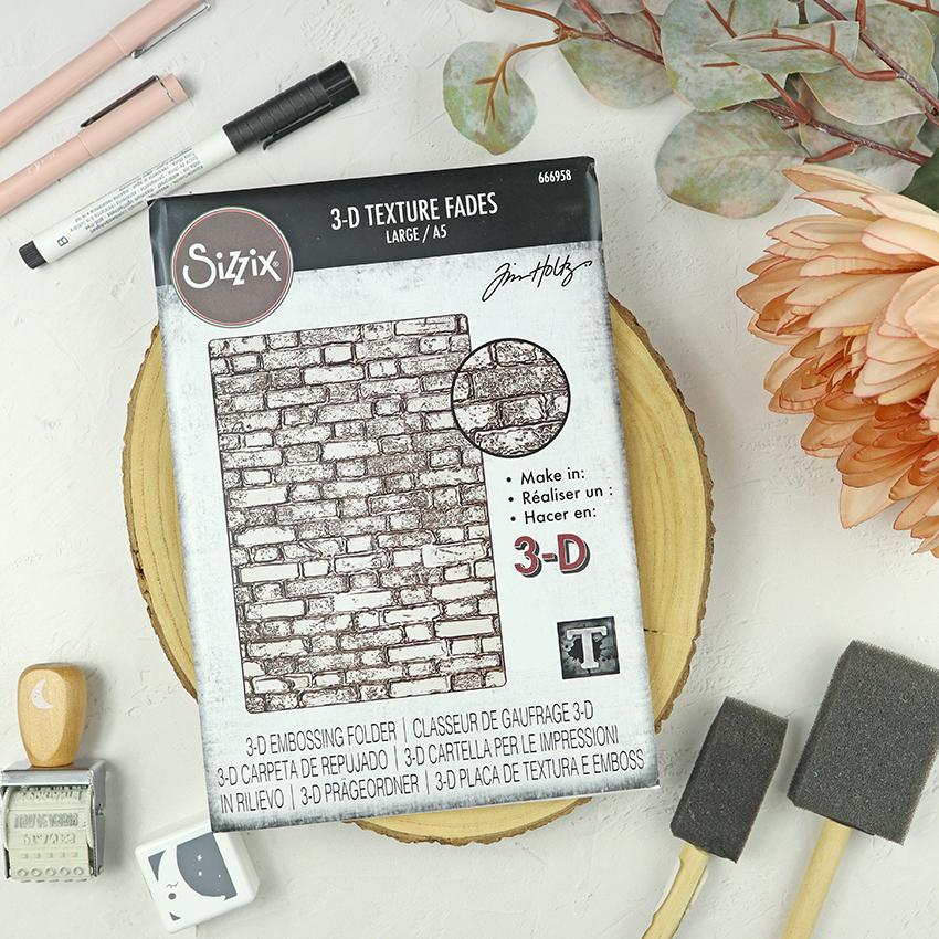 Carpeta de emboss Ladrillos de Tim Holtz - Imagen 2