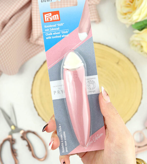Lápiz Rosa con ruedecita de tiza de Prym