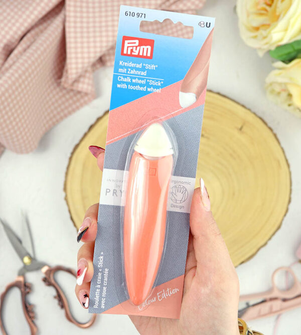 Lápiz Melocotón con ruedecita de tiza de Prym