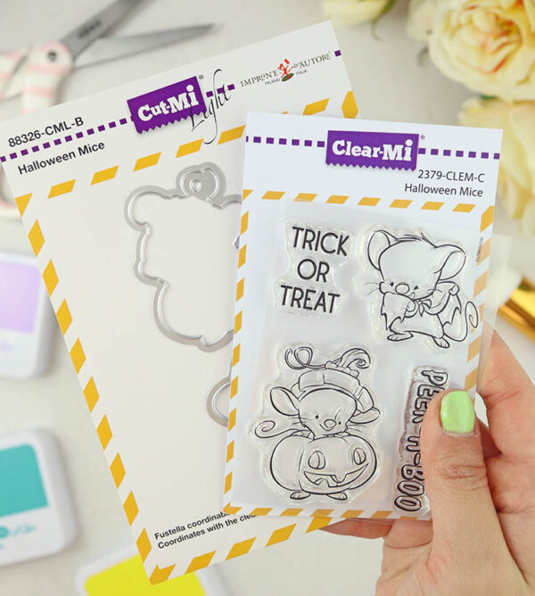 Set de sellos+troquel Halloween mice de ClearMi