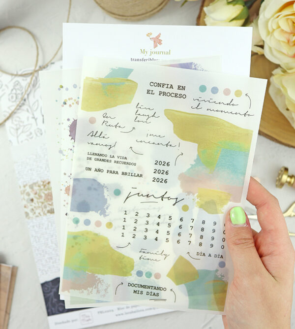 Transferibles Manchas de My Journal de Lora Bailora con Mrs. Maple