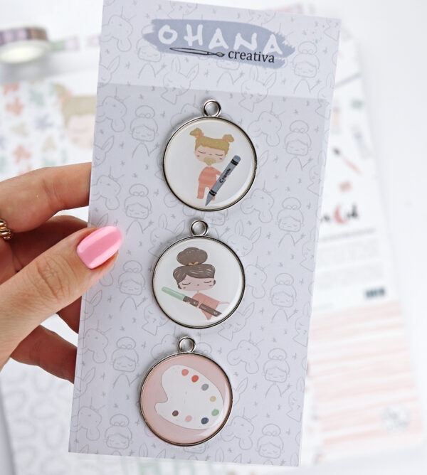 Charms metálicos Ohana Creativa de Alúa Cid