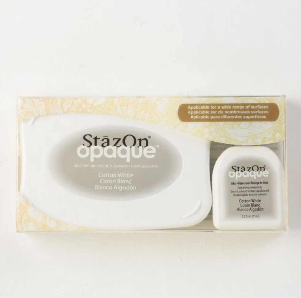 Tinta StazOn Opaque Cotton White