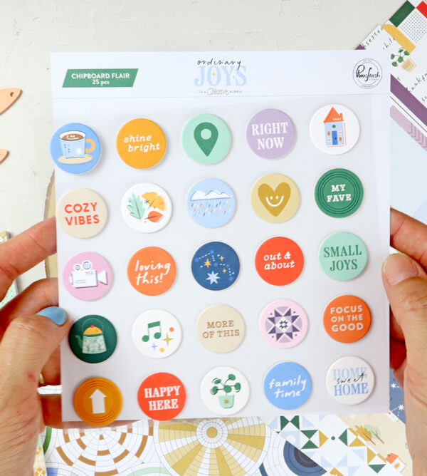 Chipboard Flair Ordinary Joys de Pinkfresh