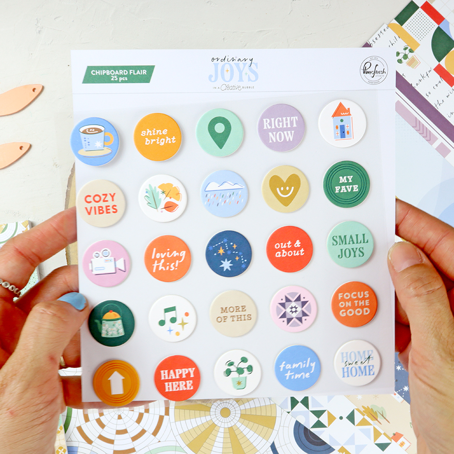 Chipboard Flair Ordinary Joys de Pinkfresh